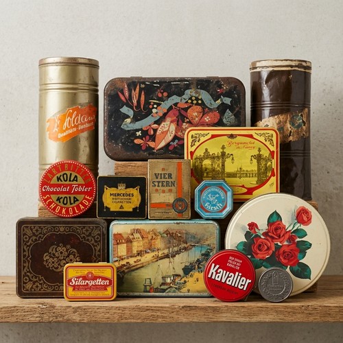Vintage blechdosen konvolut - vintage,
