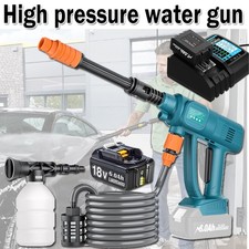 Für Makita Hochdruckreiniger Auto Mobiler Druckreiniger Spritzpistole+2X18V Akku