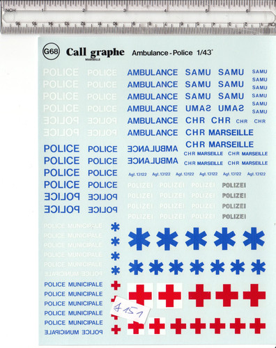 Decal abziehbild - 1:43,
