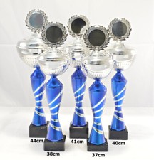 Pokal 1901 5er Serie oder Einzeln mit 50mm Emblem und Beschriftung silber/blau