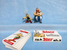 Asterix & Obelix 2 Figuren von Plastoy  1997  + Asterix Kartenspiel