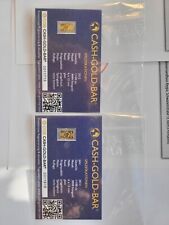 2x  Feingold Barren 0,9999 CASH-GOLD-BAR 2012 1/100 OZ Springbock Prägefrisch !