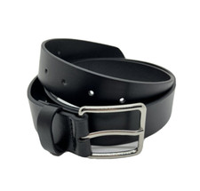 Gürtel Herren Casual | rund schwarz | Hosen Jeans | Schnalle breit | 90 - 100 cm