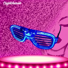 LED Leuchtbrillen Glow Neonlichter Brillen Glitter Party Rave Disco Deko Outfits