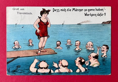 Travemünde 1915 humor frau - 1915,
