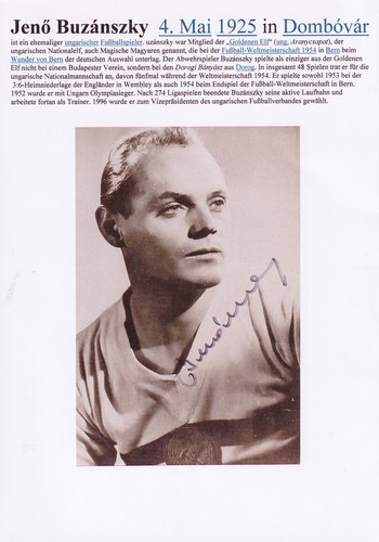 Autogramm jeno buzanszky - jeno,