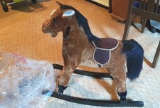 Schaukelpferd Neu Braun Mit