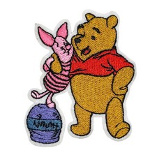 Winnie Pooh Ferkel Patch  Aufnäher Bügelbild Flicken Applikation I-Aah Tigger