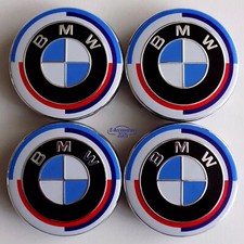 4x 68mm für BMW Nabendeckel 50 Jahre M Radnaben Abdeckung NEU