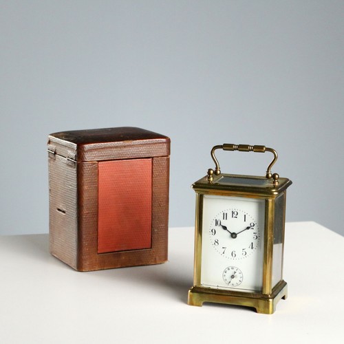 Antiker reiseuhr bronze glas - reiseuhr,