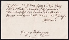 Franz von Defregger Maler München Autograph Handschrift Schiller Zitat 1903