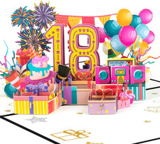 18 Geburtstag Karte Pop-up