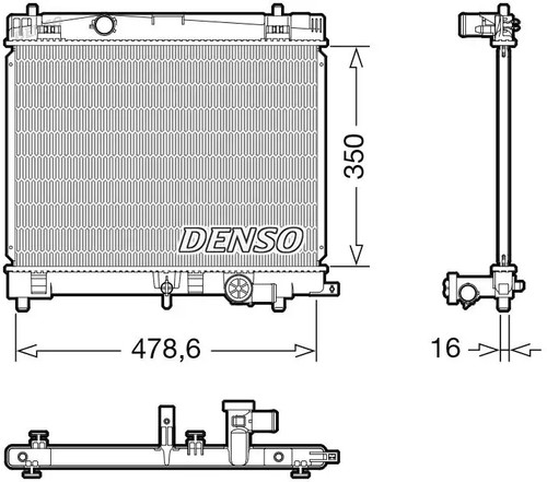 Wasserkühler drm50137 denso - drm50137,