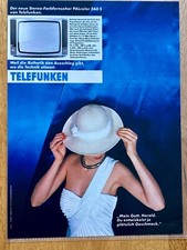 Telefunken Stereo Farbfernseher PALcolor Original 1982 Vintage Advert Werbung