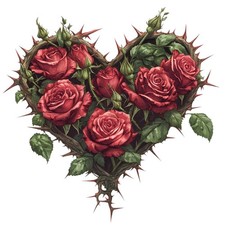 9x stickers flowers heart car