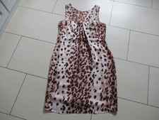 CARACTERE Ärmelloses Sommerkleid Seidenkleid 100% Seide Gr. 42 Tiermuster