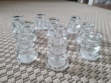 Set Of 10 Glass Candlestick