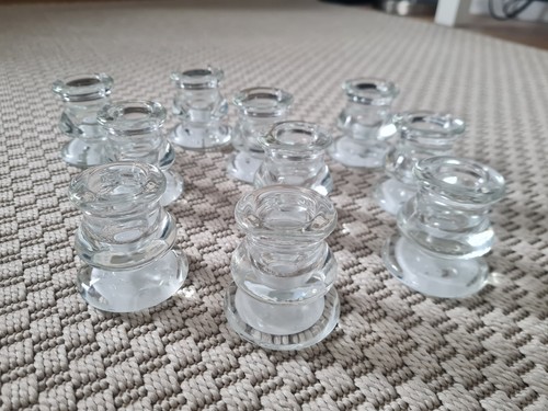Set glass candlestick - glass,
