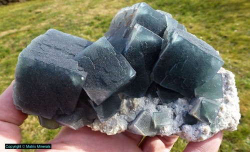 Fluorit auf quartz von - fluorit,