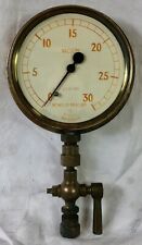 Vintage Vakuum Manometer, Messing, groß, maritim, nautisch, Steampunk