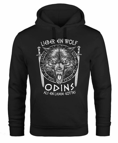 Hoodie herren lieber ein wolf - hoodie,