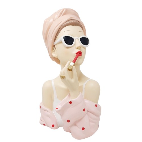 Deko büste dame lippenstift - büste,