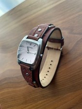 FOSSIL braune Lederuhr mit