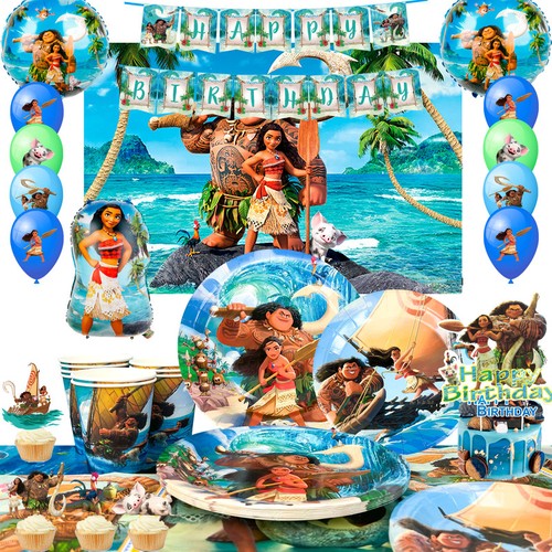 Moana party zubehör set - moana,