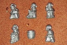 Zinn Figuren, Mönche beim Kartenspiel, Fass...