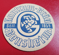 Bierdeckel Brauerei Guntrum Bräu Bier Bensheim Bergstrasse
