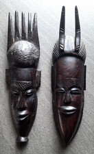 2 x Afrikanische Holzfigur