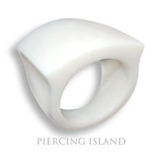 Design Ring Handarbeit Weiss