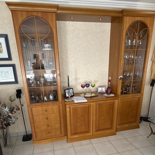 Wohnzimmerschrank holz glas - wohnzimmerschrank, holz/glas
