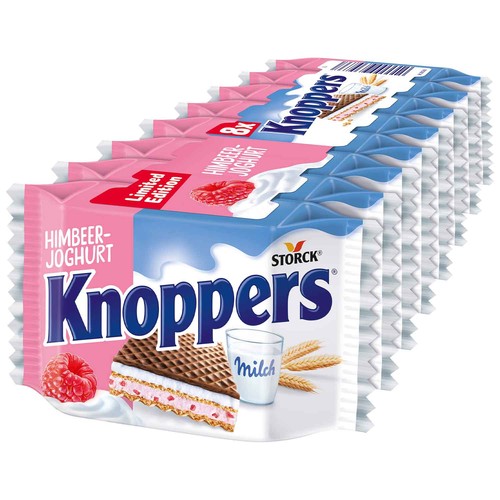 Knoppers himbeer joghurt 8er - knoppers,