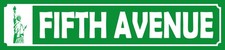 Blechschild 10x46 cm Fifth Avenue Freiheitsstatue Deko Geschenk  Schild