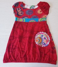 DESIGUAL tolles MÄDCHEN Shirt KLEID 5/6 110/116 BALLONrock KURZarm Baumwolle GUT