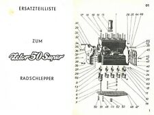 300211  Ersatzteilliste Zetor 50 Super CSSR Ersatzteile