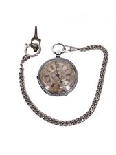 Verzierte englische Damen Taschenuhr 925er Silber 39mm