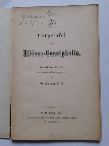 1898 göttingen corps - 1898,