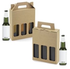 330ml/500ml Bier Ale Apfelwein Flaschenträger Geschenkbox Papphalter Heimbrau