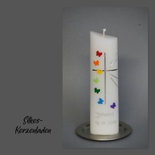 moderne Taufkerze - inkl