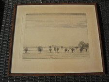 Max Clarenbach, Original-Radierung handsigniert.