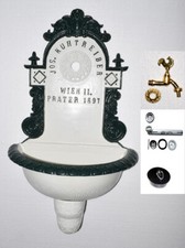 Antik Alu Bassena Prater Wien Garten Wand Brunnen Wandbrunnen m. Kran MG5-WG