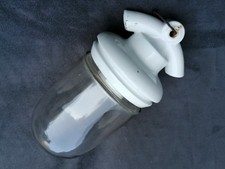 alt Glaskolbenlampe Porzellan E27 Echtglas Lampe antik Hängelampe Art Deco