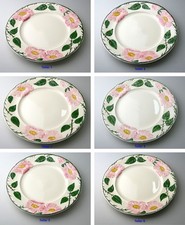 V&B Wildrose, altes Modell, Fayence, 6 Speiseteller D 26 cm (2), guter Zustand