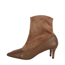 Oxitaly Damen Schuhe Stiefelette Gr. 42 Braun Leder Ankle Boots