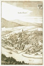 Neckargemünd Original Kupferstich Merian 1645