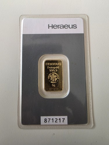 Heraeus gramm 999 goldbarren - heraeus,