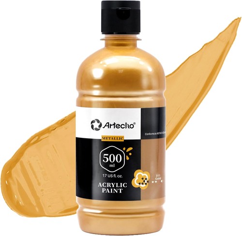 Artecho acrylfarbe 500 gold - acrylfarbe,