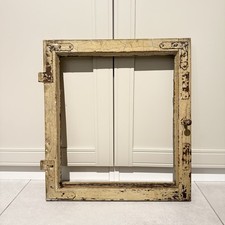 Altes Fenster Fensterflügel Fensterrahme Sprossenfenster / H49 B44,5 S3,5 cm